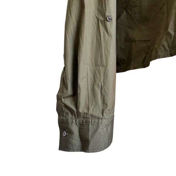 Madewell Top Women's Small Minimalist Button Up Crop Straight-Hem Shirt - Picture 6 of 10